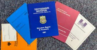Sport Fantastic Football Collection of 5 Report and Account Booklets from Top Flight Teams including