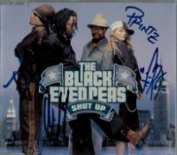 Music The Black Eyed Peas multi signed Shut Up CD sleeve includes Fergie, Will I am, Taboo and Apl.