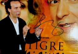 TV Film Roberto Benigni signed 12x8 colour photo. Italian actor, comedian, screenwriter and