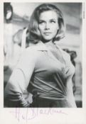 James Bond Honor Blackman signed 6x4 black and white photo. Good condition. All autographs come with