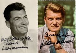 TV Film Jean Marais signed photo collection. 2 in total. 11 December 1913 - 8 November 1998, known