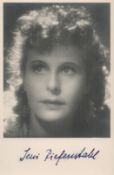 Historic Leni Riefenstahl signed 5x3 vintage photo. Good condition. All autographs come with a