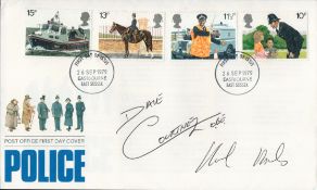 Historic Dave Courtney and another signed Post Office Police FDC Double PM 26 Sep 1979 Eastbourne