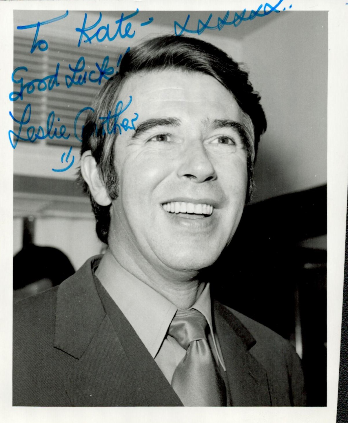 TV Film Leslie Crowther signed 5 x 5 black and white photo. Leslie Douglas Sargent Crowther, CBE was