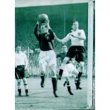 Sport Jack Crompton signed 10x8 black and white photo pictured in action during the 1948 FA Cup