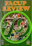 Sport Arsenal Legends Liam Brady and Frank Stapleton Signed Official FA Cup Review 1979 Magazine.