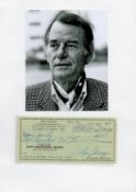 TV Film Gig Young signed City National Cheque dated 18th Feb 1972 and black and white photo both