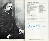 Music Sir Thomas Allen signed Royal Opera House programme Pelleas et Melisande 1982 signed on an