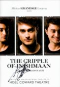 TV Film Daniel Radcliffe signed The Gripple of Inishmaan programme Noel Coward Theatre signature