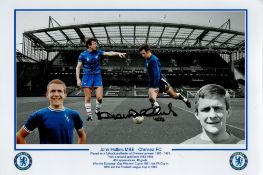 Sport Football Gordon Banks, John Hollins, Ron Harris and Jim Montgomery Signed on Photos. Banks