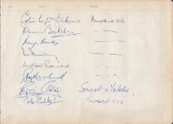 Sport Fantastic Multi signed vintage Visitors book page includes 5 signature British icons such as
