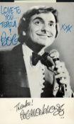 TV Film Bob Monkhouse signed 6x4 inch black and white photo. Monkhouse OBE was an English