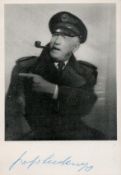 Military WW2 Count Felix von Luckner signed 6 x 4 inch b/w photo. German nobleman, naval officer,