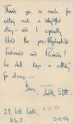 TV Film Judith Stott signed postcard letter. Judith Stott was an actress, known for BBC Sunday Night