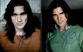 Music Juanes signed two 10x8 colour photos. Juan Esteban Aristizabal Vásquez (born August 9,