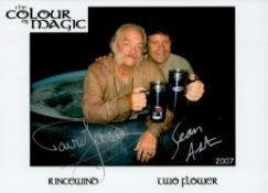 TV Film David Jason and Sean Astin signed 7x5 The Colour of Magic colour promo photo comes with