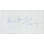 Politics Edward Heath signed 5x3 album page. Sir Edward Richard George Heath KG MBE (9 July 1916 -