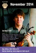 Music Joshua Bell and Alessio Bax his accompanist signed Wigmore Hall Booklet November 2014