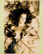 TV Film Claudia Christian signed 14x11 black and white photo. Claudia Christian (born Claudia Ann