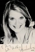 TV Film Anneka Rice signed 6x4 black and white photo. Anne Lucinda Hartley Rice (born 4 October 1958
