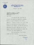 Politics John Edgar Hoover TLS on headed paper dated 10th November 1944. Hoover (January 1, 1895 -