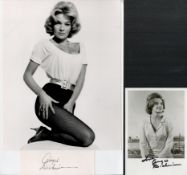 TV Film Angie Dickinson collection includes signed 6x4 vintage black and white photo and 12x8