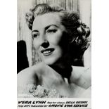 Music Vera Lynn signed 7x5 Decca Records vintage promo photo. Dame Vera Margaret Lynn CH DBE