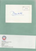 Historic James Anderton signed white card. Chief Constable Greater Manchester 1976-1991. Good