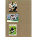 Sport Golf, collection of 3 signed trading cards including Lanny Wadkins, Steve Stricker and Michael