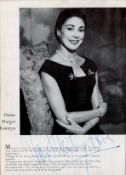 Ballet Dame Margot Fonteyn signed 10x8 vintage black and white magazine photo. Dame Margaret