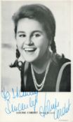 Music Louise Cordet Signed 6x4 black and white photo on Official Decca Records card. Signed in
