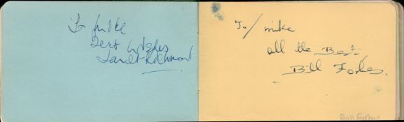 TV Film Autograph book. 1950/60's music and entertainment signatures. Amongst the signatures are