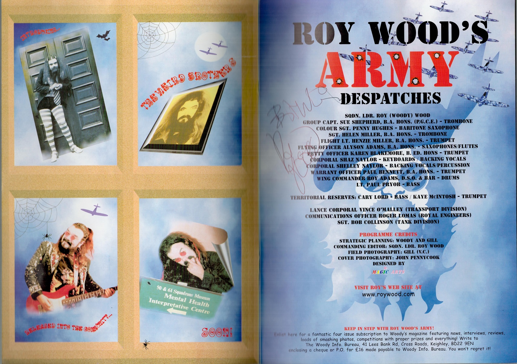 Music Roy Wood signed Army Marching into the Millennium tour programme. This lovely programme is - Image 2 of 2