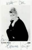 Music Elaine Paige Signed 6x4 black and white photo. Signed in silver marker pen, inscribed with