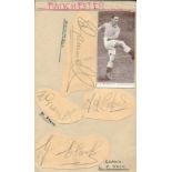 Sport Multi signed Man City album page from 1945/46. Signatures included are Eric Gemmell, Tommy