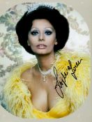 TV Film Sophia Loren signed 8x6 colour photo. Sofia Costanza Brigida Villani Scicolone Dame Grand