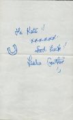 TV Film Leslie Crowther Signed 8 x 5 piece of paper. Crowther, CBE (6 February 1933 - 29 September