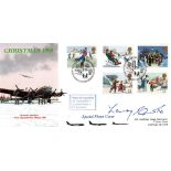 WW2 Larry Curtis DFC Signed Xmas 1990 Special Flown FDC. 68 of 83 Covers Issued. Flown in a