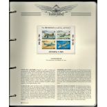 WW2 RAF Collection of 51 pages of Mint Stamps Relating to 75th Anniversary of the RAF, Housed in a