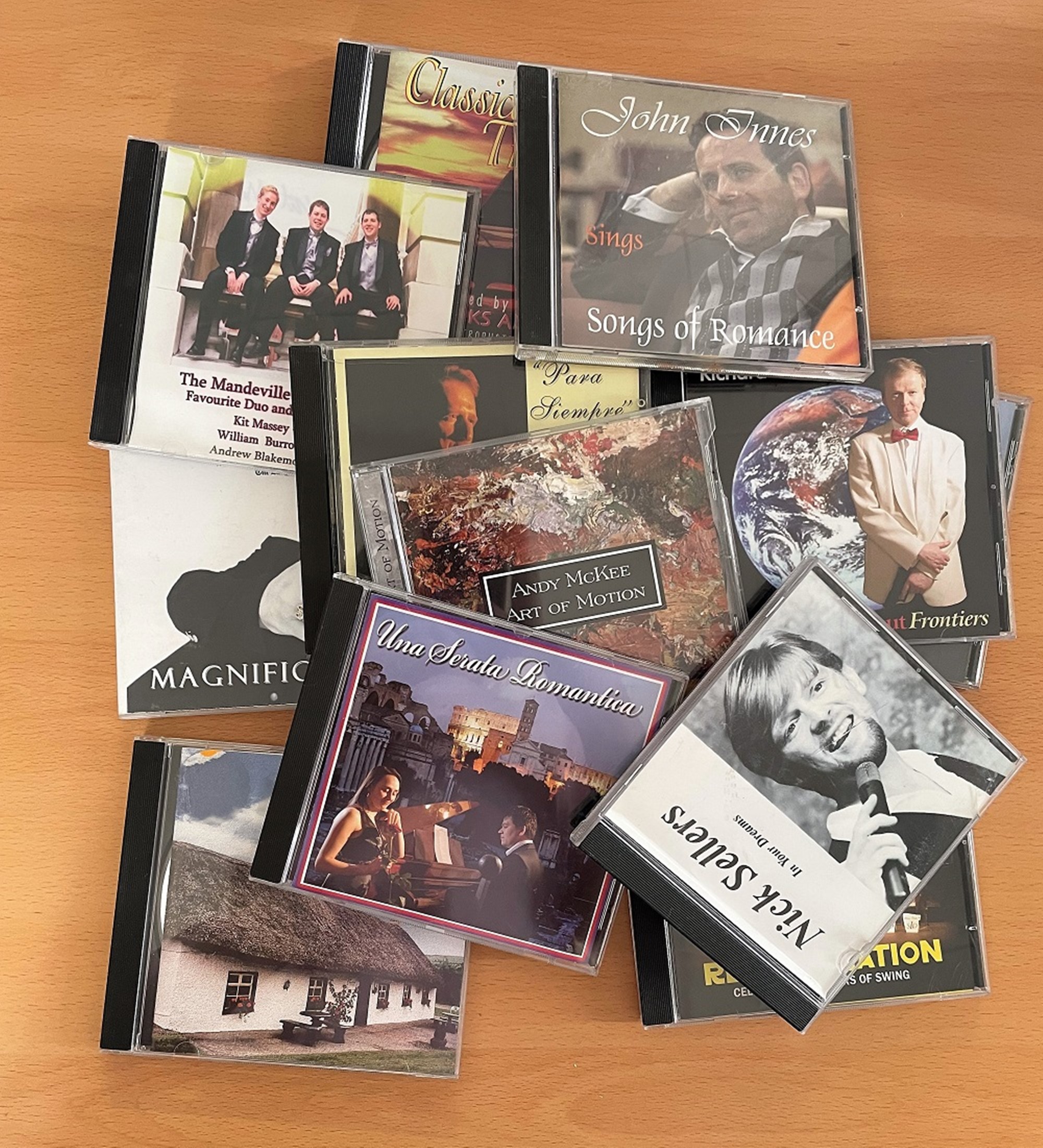 Music collection of signed CD sleeves complete with discs, 12 in total. Titles include Chris Deans