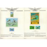 WW2 Aviation Heritage Collection of Mint Stamps Showing History's Legendary Aircrafts. Housed within