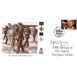 WW2 Flt Lt Sydney Grimes Signed 100th Birthday of HM The Queen Mother 617 Sqn FDC. 10 of 10 Covers