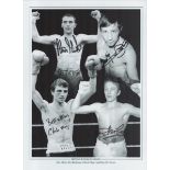 Boxing British Boxing Legends multisigned 16x12 print includes Alan Minter, Ken Buchanan, Charlie