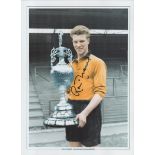 Football Ron Flowers signed 16x12 Wolverhampton Wanderers colourised print. Good condition. All