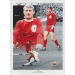 Football Roger Hunt signed Liverpool legend 16x12 colourised print. Good condition. All autographs