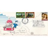 Loughborough Railway FDC with Stamps & FDI Postmark, Postman Pat on the Postcode Special 1986 good
