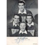 The Hilltoppers Band signed 6x4 music card. Signed by Jimmy Sacca, Donald McGuire, Seymour