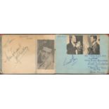 Autograph book. Contains signatures of Liza Roza, Billy Russell, Max Wall, Lee Lawrence, Joe