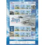 Royal Air Force 19th Anniversary album with 2 mint stamp sheets. This lovely album contains 2 full