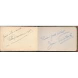 Small autograph book. Amongst signatures are Joan Winters, Carry Marsh, Wee George Wood, Billy